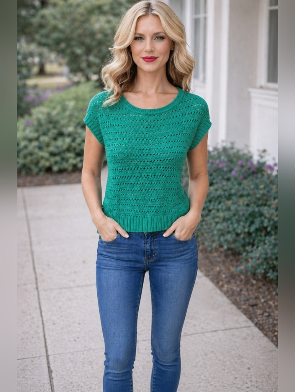 Moda International Top Teal Women's Size XS Short Sleeve Casual Wear
